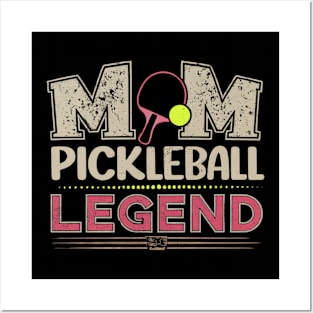 Funny Quote Pickle Ball Mom Grandma Pickleball Legend Dinking Posters and Art